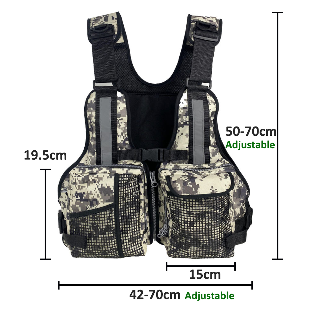 Fishing Equipment - Kamizelka wędkarska outdoorowa z wieloma kieszeniami,