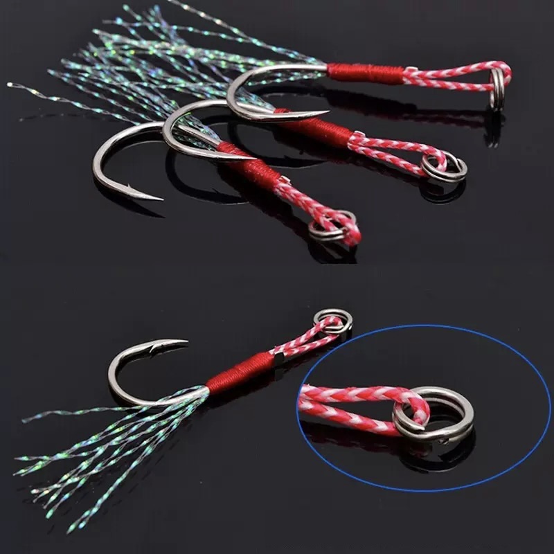 Snell Fishing Rig - Haczyki wędkarskie z przyponem drucianym, haczyki
