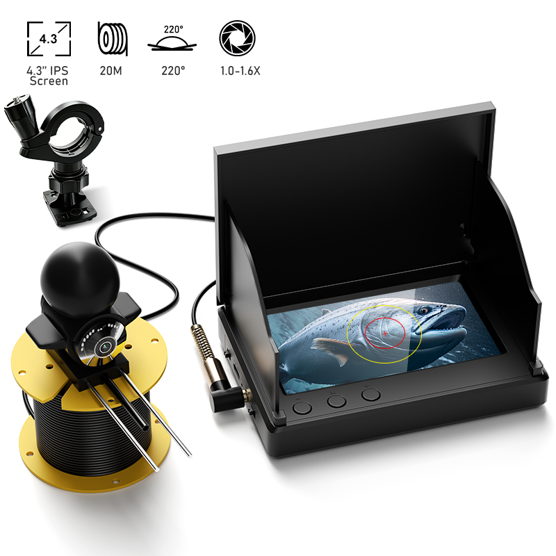 Underwater Fishing Camera - Kamera wędkarska z noktowizorem, ekran 4,3'',
