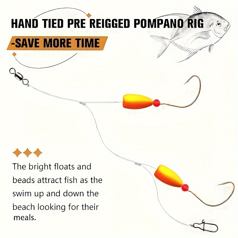 3szt Pompano Rigs Surf Fishing – Snell Fishing Rig recenzja i cena