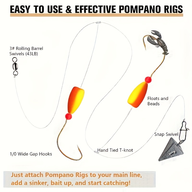3szt Pompano Rigs Surf Fishing – Snell Fishing Rig recenzja i cena